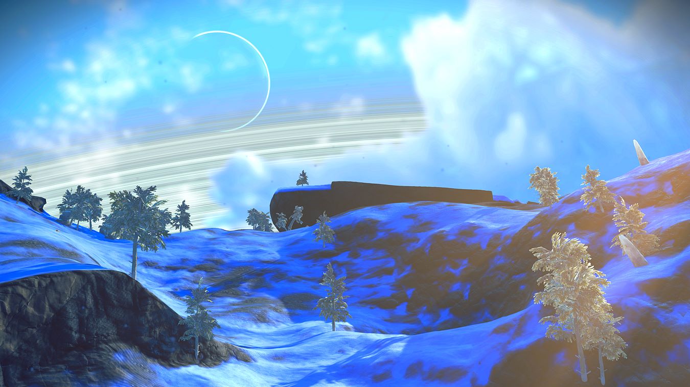 A very cold planet in No Mans Sky